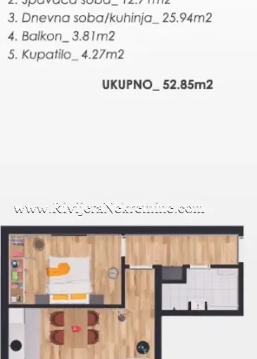 Property under construction for sale in Tivat