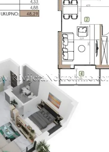 Immobilie im Bau zum Verkauf in Dobrota